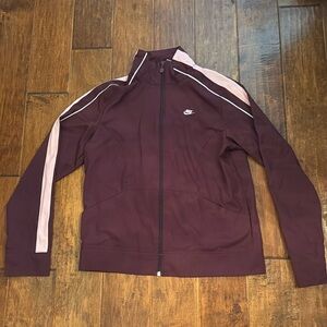 Nike burgundy and pink track jacket size medium